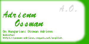 adrienn ossman business card